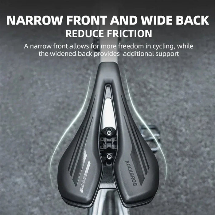 ROCKBROS 38210060001 PU Leather + Shock-Absorbing Sponge Bike Seat Hollow Bicycle Saddle - 2