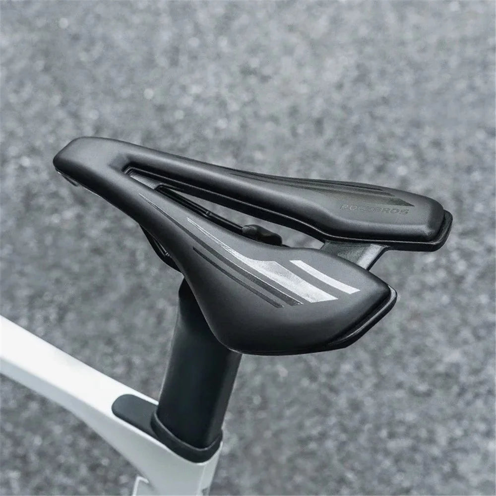 ROCKBROS 38210060001 PU Leather + Shock-Absorbing Sponge Bike Seat Hollow Bicycle Saddle - 3
