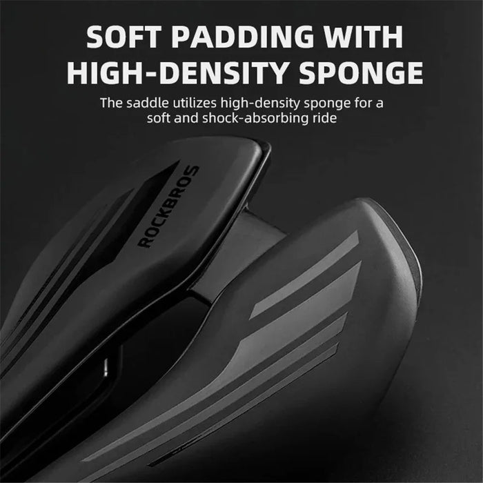 ROCKBROS 38210060001 PU Leather + Shock-Absorbing Sponge Bike Seat Hollow Bicycle Saddle - 4