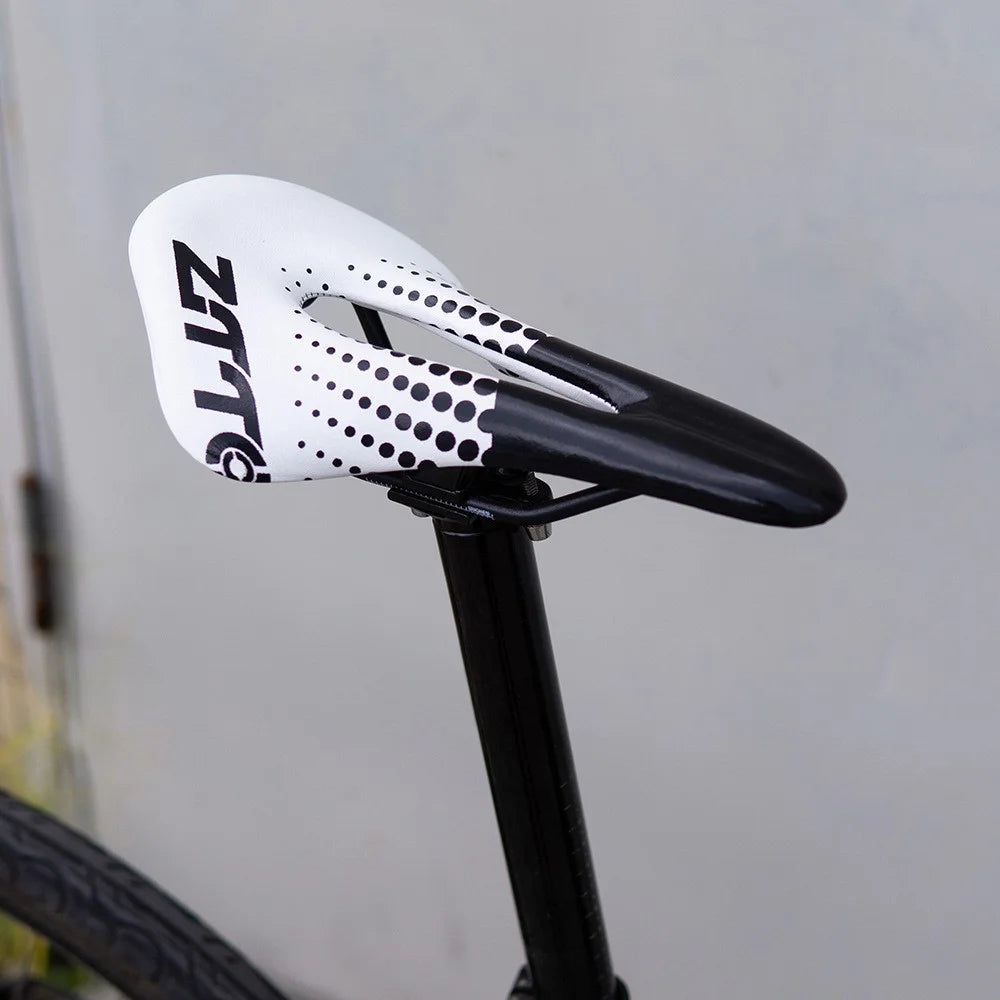 ZTTO ZD-03 Bike Seat Wide Bicycle Saddle Replacement Shock Absorbing Universal Fit - White - 3