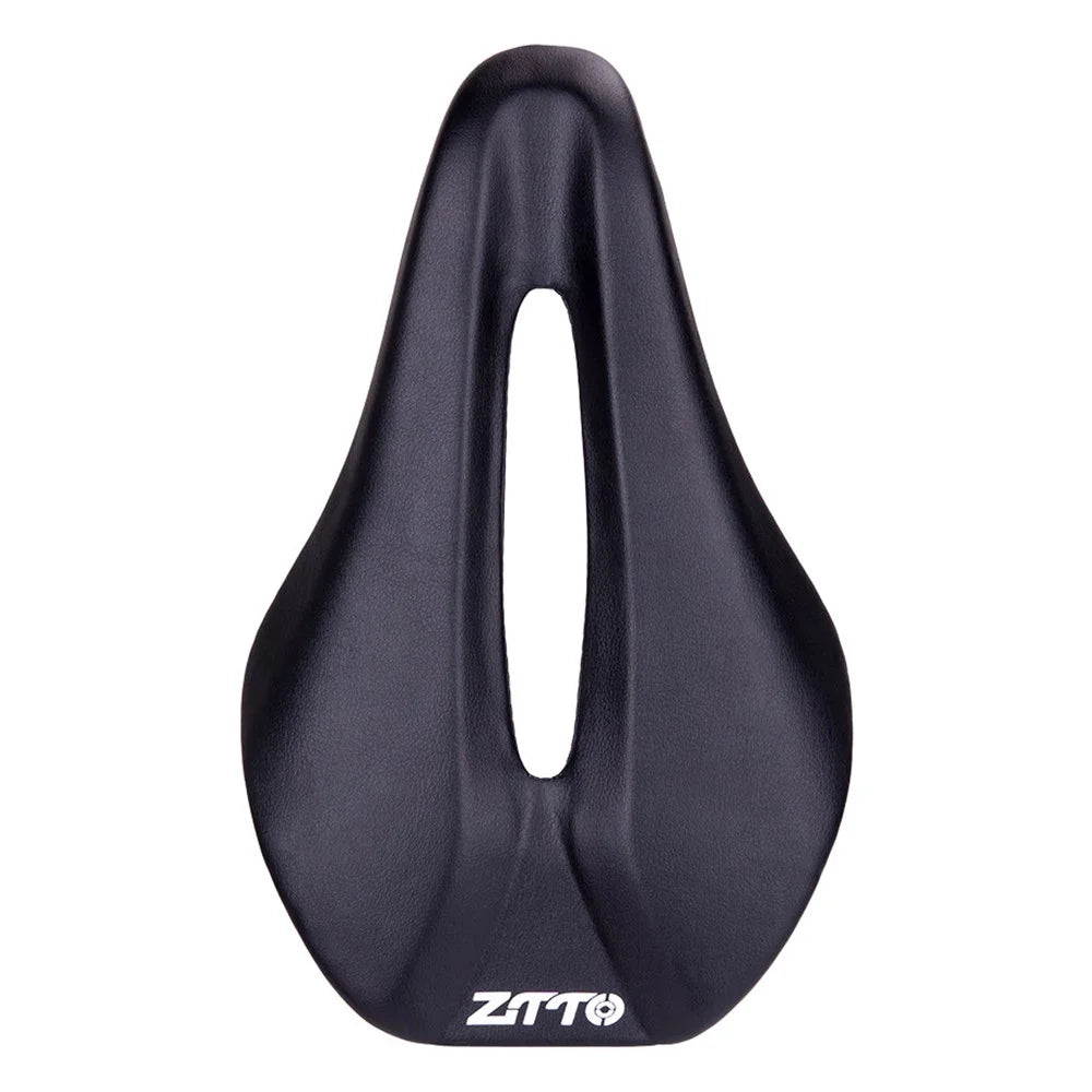 ZTTO 1138 EVA+Microfiber Leather Bike Saddle Hollow Breathable MTB Road Bicycle Seat Cushion - Black - 1