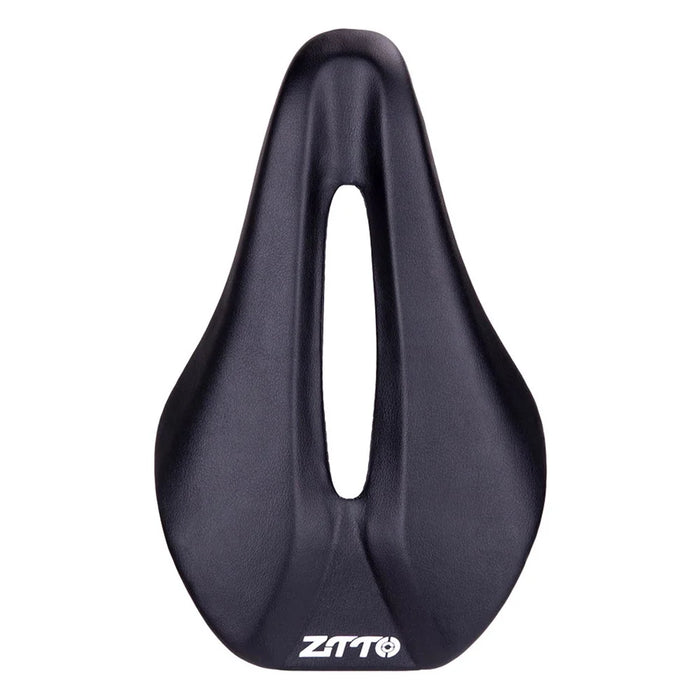 ZTTO 1138 EVA+Microfiber Leather Bike Saddle Hollow Breathable MTB Road Bicycle Seat Cushion - Black - 1