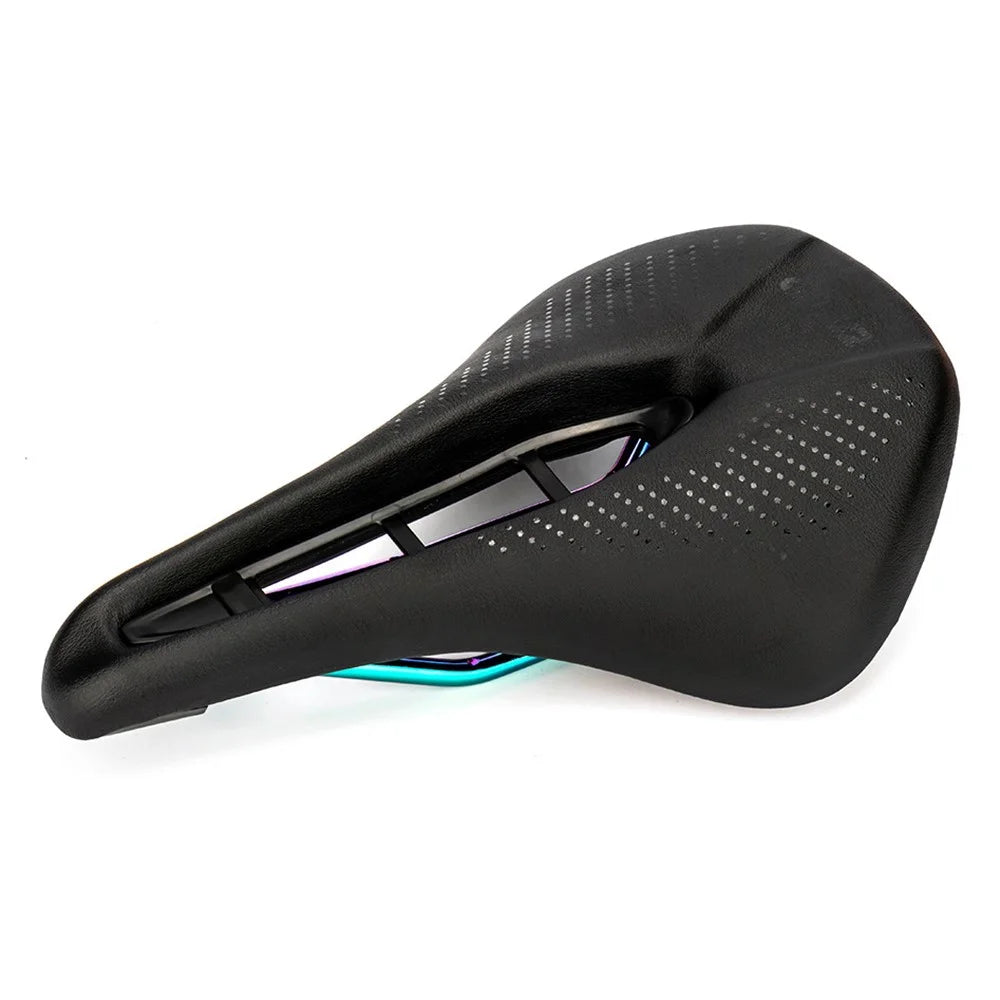 ZTTO 6901 Bicycle Saddle Wide Bike Seat Soft Bike Replacement Hollow Design - Black - 1