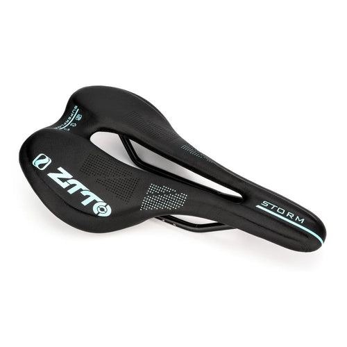 ZTTO ST1 Hollow Seat Cushion Breathable Microfiber Leather Mountain Road Bike Saddle - Black  /  Blue - 1