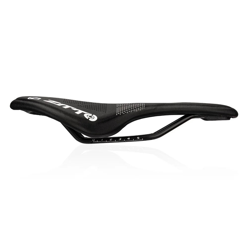 ZTTO ST1 Hollow Seat Cushion Breathable Microfiber Leather Mountain Road Bike Saddle - Black  /  Blue - 4