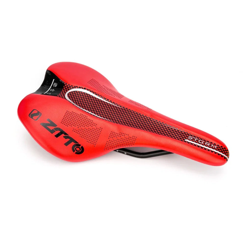 ZTTO ST Bike Seat Cover PU Leather MTB Road Bike Seat Cushion Cycling Accessories - Red - 1