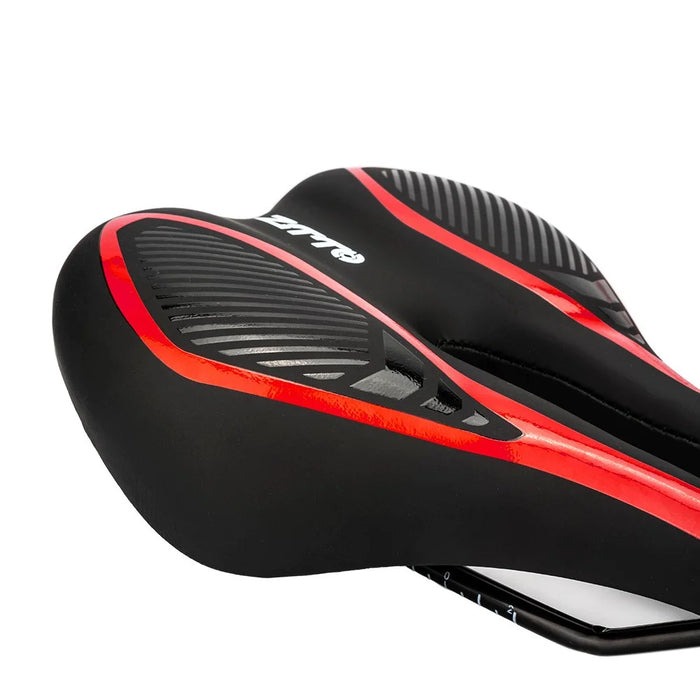 ZTTO 6219 Microfiber Leather Hollow Saddle Mountain Road Bicycle Seat Cushion - Black  /  Red - 6