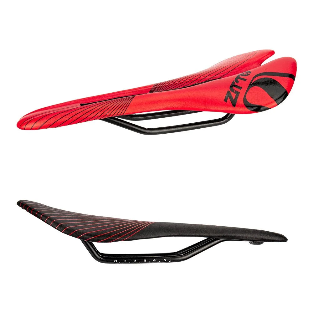 ZTTO 6610 Mountain Road Bike Leather Seat Cushion Ergonomic Hollow Bicycle Saddle - Black - 3