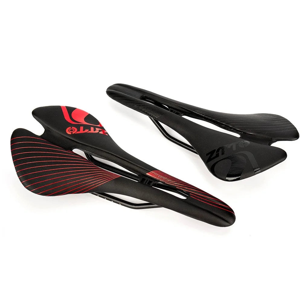 ZTTO 6610 Mountain Road Bike Leather Seat Cushion Ergonomic Hollow Bicycle Saddle - Black - 5
