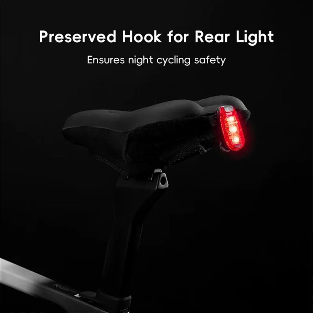 ROCKBROS LF2420 Bicycle Silicone Seat Saddle Quick Release MTB Bike Seat Cushion - Black  /  Red - 5