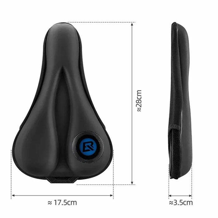 ROCKBROS LF2420 Bicycle Silicone Seat Saddle Quick Release MTB Bike Seat Cushion - Black  /  Red - 7