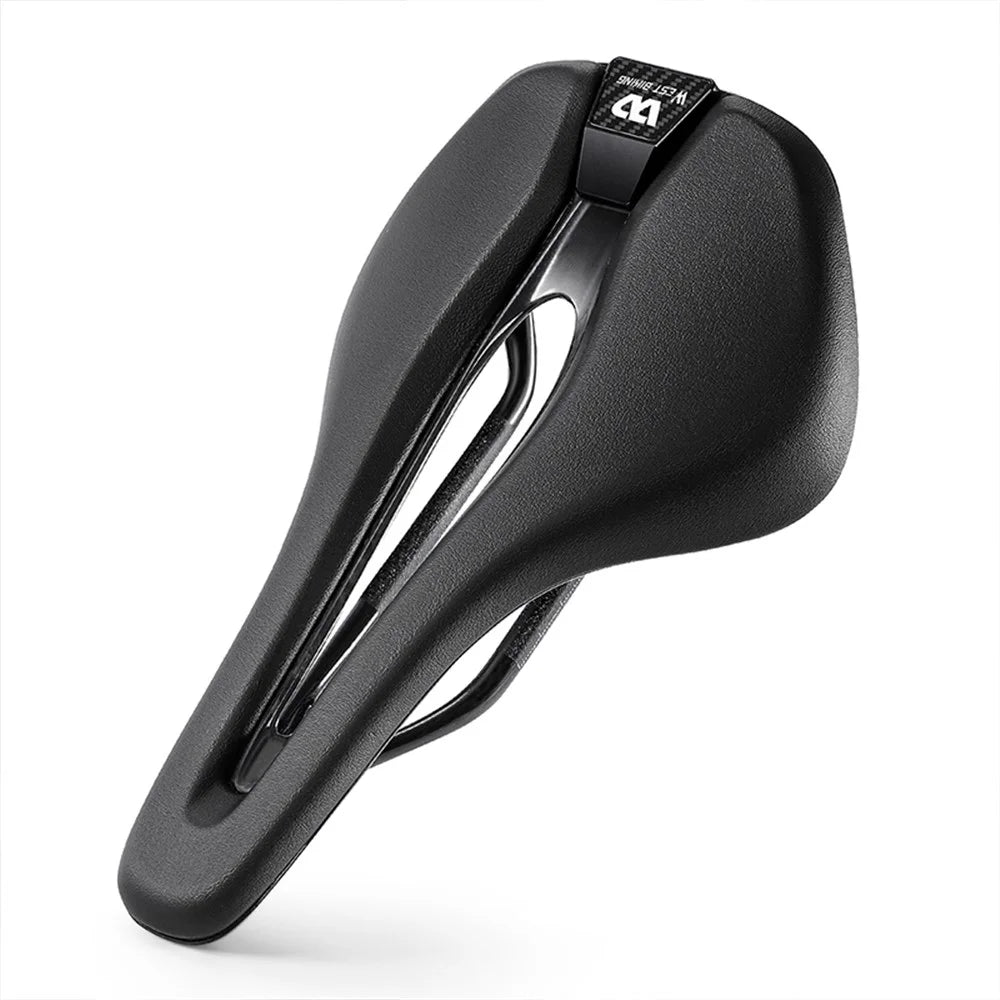WEST BIKING YP0801204 Lightweight Carbon Fiber PU Leather Hollow Saddle Bike Seat Cushion - 1