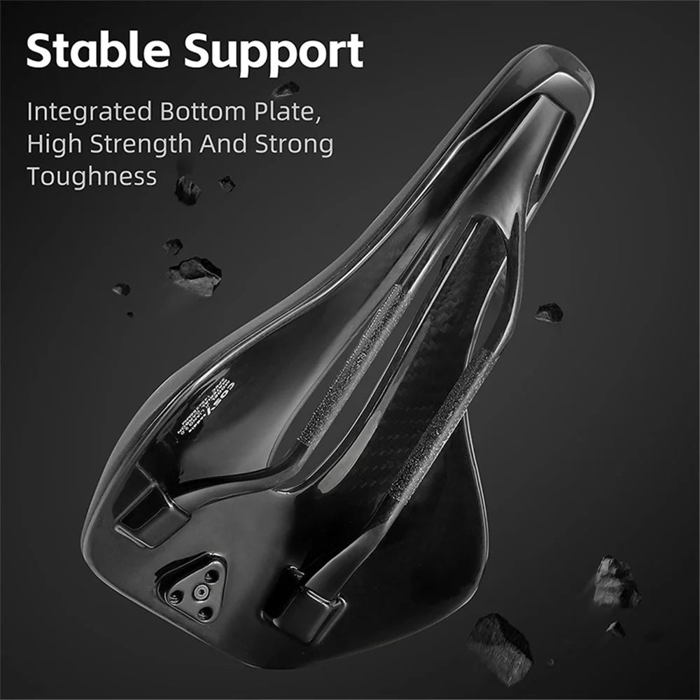 WEST BIKING YP0801204 Lightweight Carbon Fiber PU Leather Hollow Saddle Bike Seat Cushion - 3