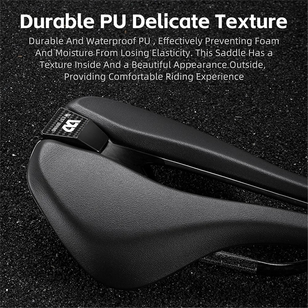 WEST BIKING YP0801204 Lightweight Carbon Fiber PU Leather Hollow Saddle Bike Seat Cushion - 5