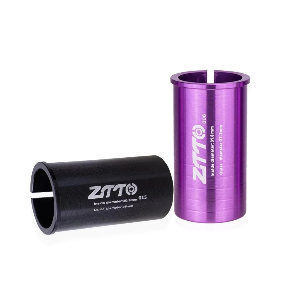 ZTTO Bike Seat Post Adapter Aluminum Bicycle Seat Post Tube Reducing Sleeve Converter - 22.2mm to 25.4mm - 4