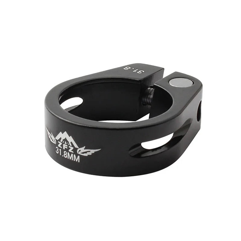 MUQZI Bike Seatpost Clamp Aluminum Alloy Ultralight Seat Clamp for MTB Road Bicycle Seat Tube Lock - Black 31.8Mm - 1