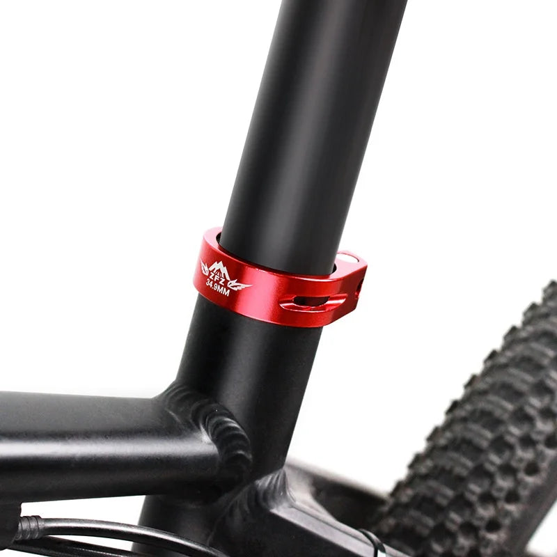 MUQZI Bike Seatpost Clamp Aluminum Alloy Ultralight Seat Clamp for MTB Road Bicycle Seat Tube Lock - Black 31.8Mm - 3