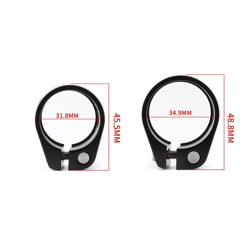 MUQZI Bike Seatpost Clamp Aluminum Alloy Ultralight Seat Clamp for MTB Road Bicycle Seat Tube Lock - Black 31.8Mm - 5