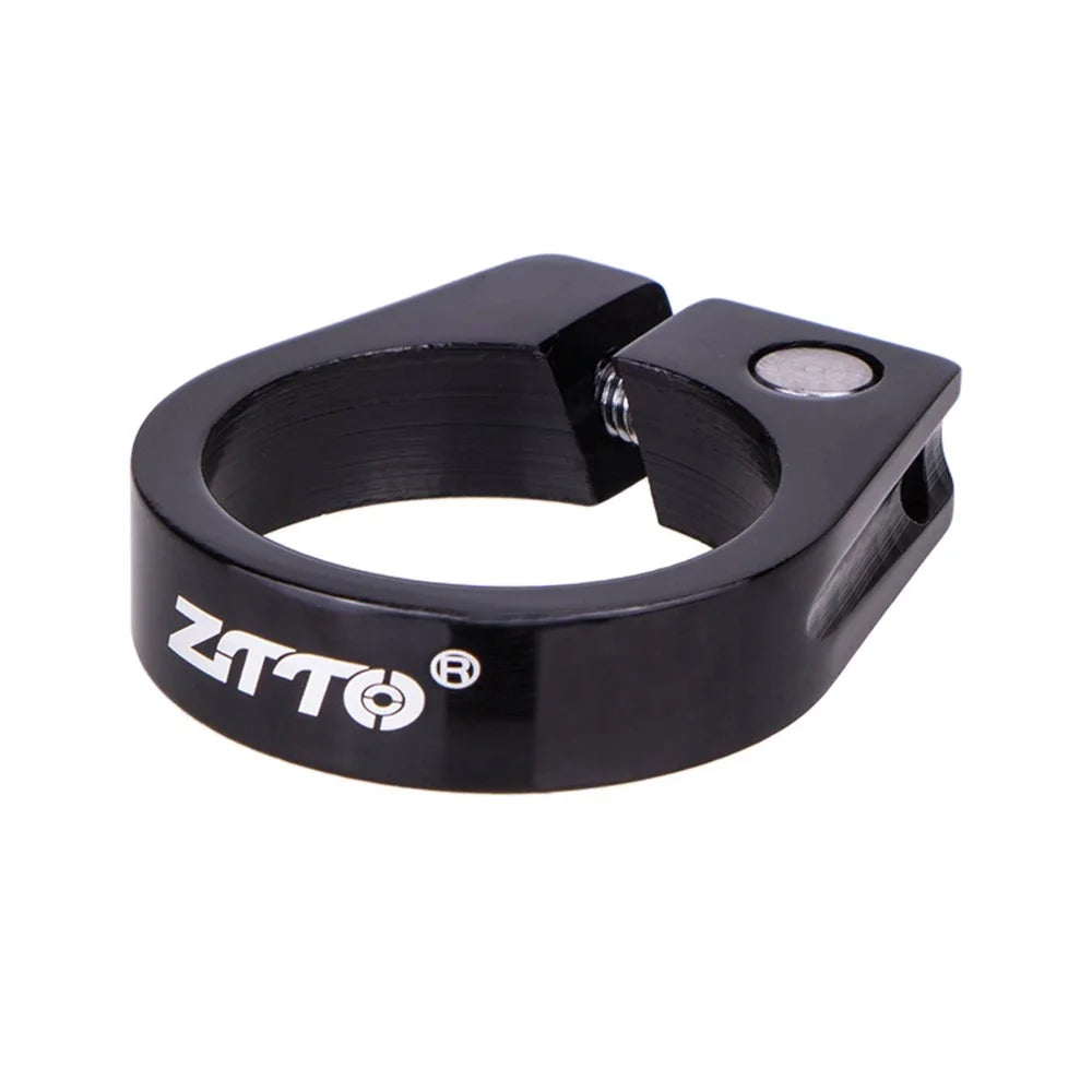 ZTTO JC205 Road Bike Seat Post Clamp Aluminum Alloy MTB Bicycle Seatpost Tube Clip - 28.6mm / Black - 2