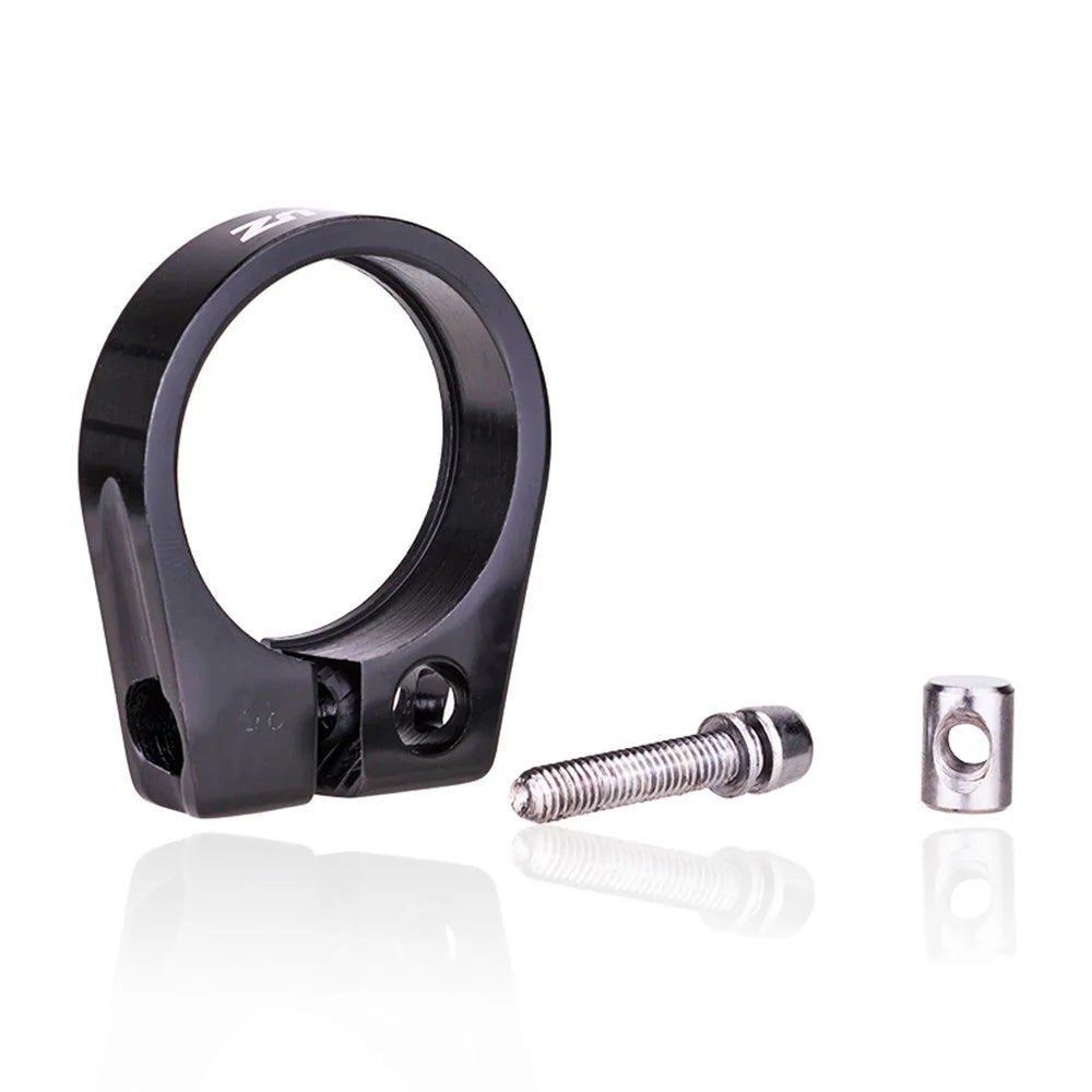 ZTTO JC205 Road Bike Seat Post Clamp Aluminum Alloy MTB Bicycle Seatpost Tube Clip - 28.6mm / Black - 4
