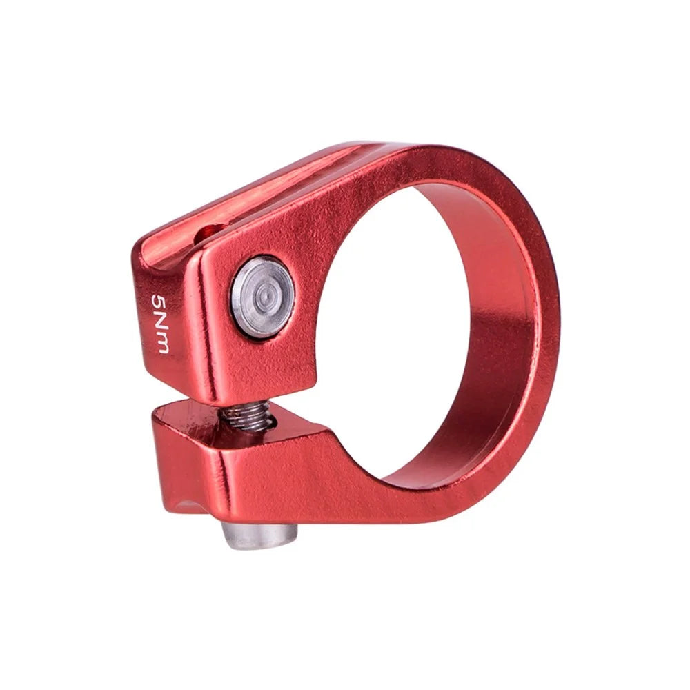 ZTTO JC205 Road Bike Seat Post Clamp Aluminum Alloy MTB Bicycle Seatpost Tube Clip - 28.6mm / Black - 5