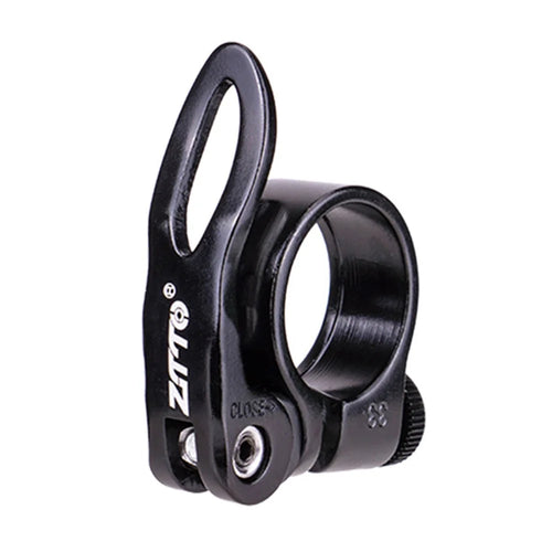 ZTTO JX068 Bike Seat Post Clamp Aluminum Alloy Quick Release Seat Tube Clip - 28.6mm Black - 1