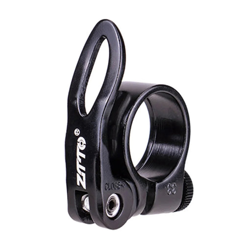 ZTTO JX068 Bike Seat Post Clamp Aluminum Alloy Quick Release Seat Tube Clip - 28.6mm Black - 1