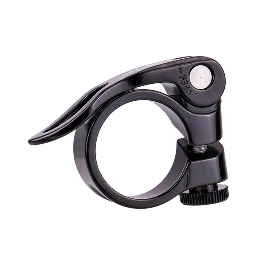 ZTTO JX068 Bike Seat Post Clamp Aluminum Alloy Quick Release Seat Tube Clip - 28.6mm Black - 2