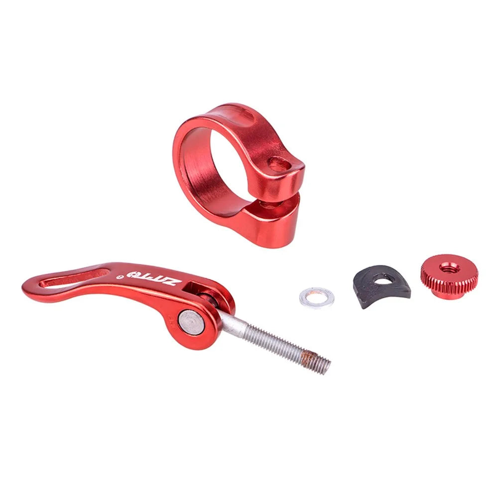 ZTTO JX068 Bike Seat Post Clamp Aluminum Alloy Quick Release Seat Tube Clip - 28.6mm Black - 5