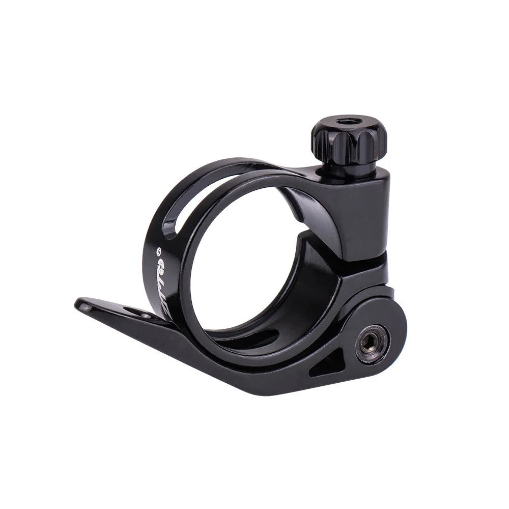 ZTTO JX076 Bike Seat Post Clamp Quick Release Aluminum Alloy Bicycle Seat Tube Clip - 31.8mm Black - 2