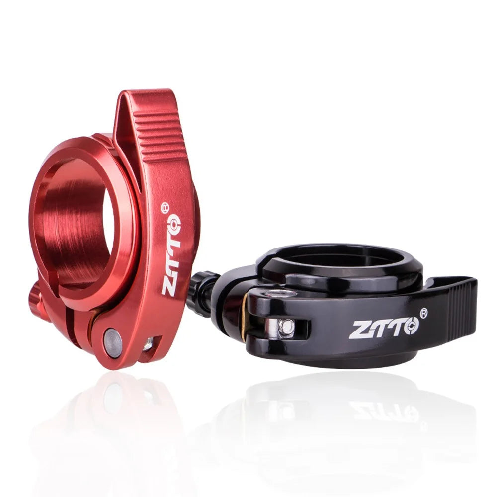 ZTTO JX072 39.8mm Aluminum Alloy Folding Bike Seat Post Clamp Seat Tube Clip - Black - 6