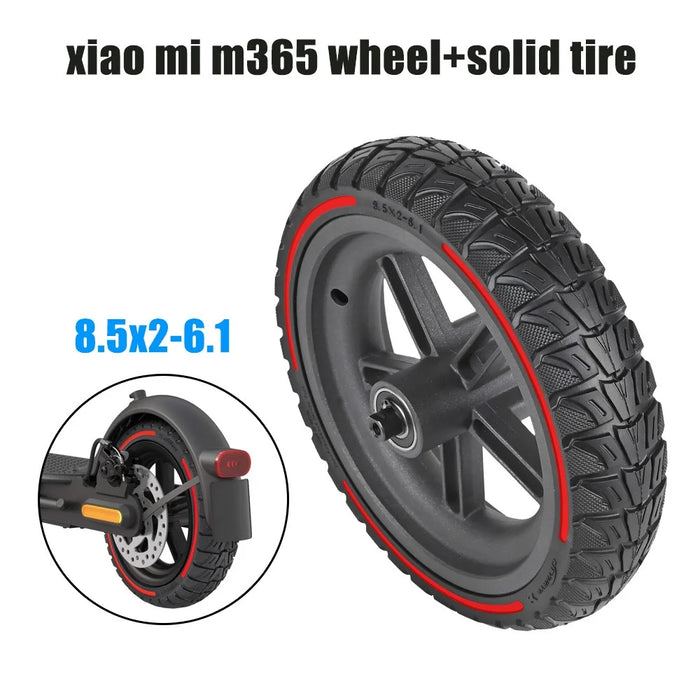 LYXM238-3 For Xiaomi Mi Electric Scooter 1S  /  M365 Wheel Hub Anti-Slip E-Scooter Tire - Red - 5