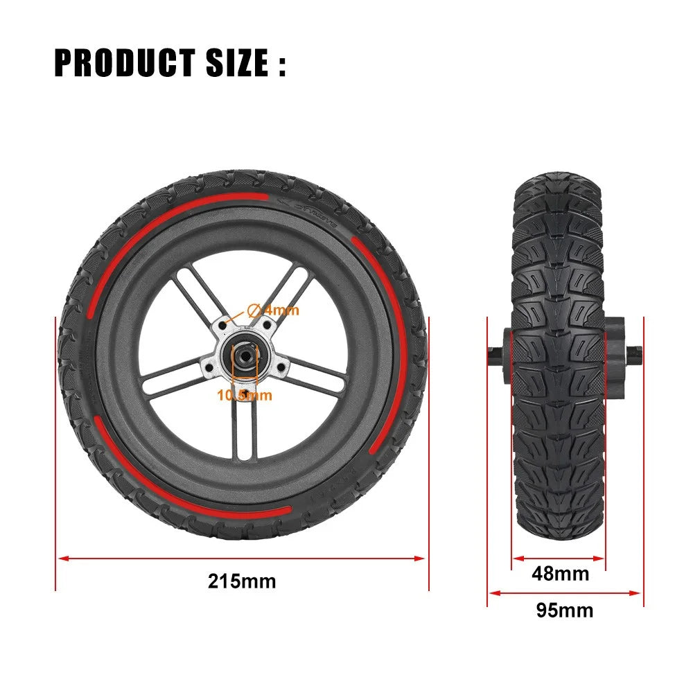 LYXM238-8 For Xiaomi M365 Pro Electric Scooter Wheel Hub Anti-Slip E-Scooter Tire - Red - 7