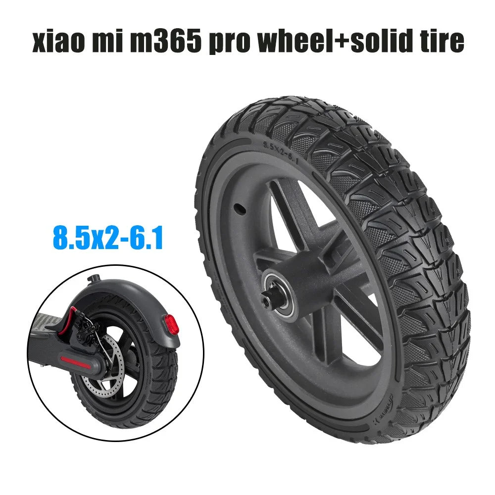 LYXM238-9 For Xiaomi M365 Pro Electric Scooter Wheel Hub Anti-Slip E-Scooter Tire - Black - 4