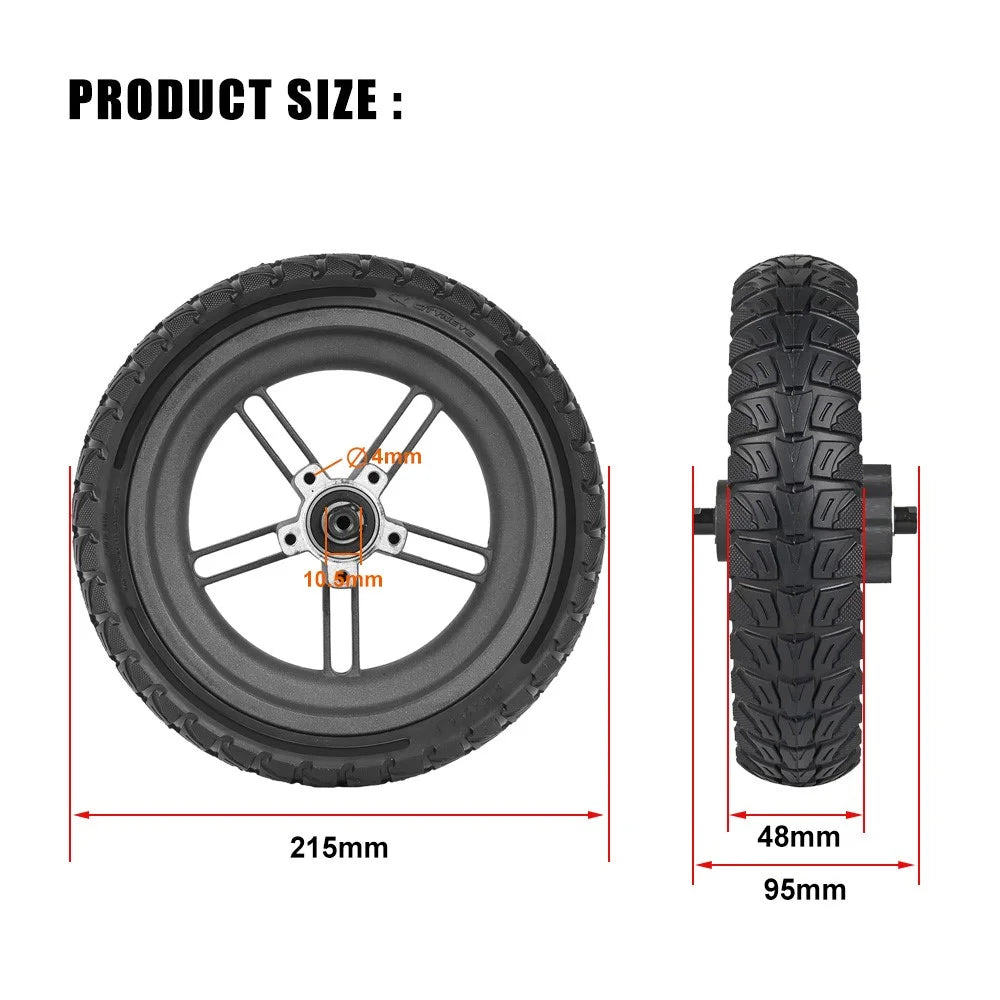 LYXM238-9 For Xiaomi M365 Pro Electric Scooter Wheel Hub Anti-Slip E-Scooter Tire - Black - 7
