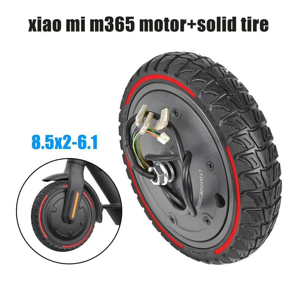 LYXM293-3 For Xiaomi Mi Electric Scooter 1S / M365 Pro / M365 250W Motor E-Scooter Rubber Wheel, 8.5x2-6.1inch - Red - 4