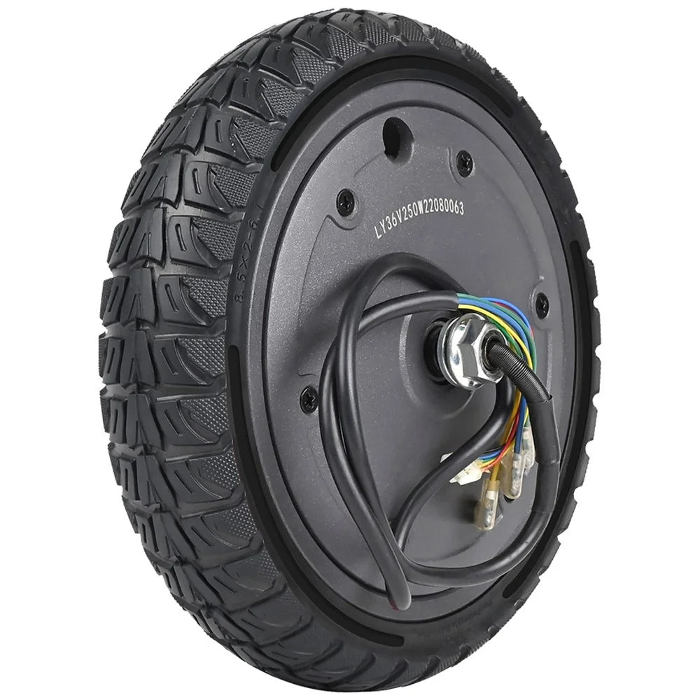 LYXM293-4 For Xiaomi Mi Electric Scooter 1S / M365 Pro / M365 250W Motor E-Scooter Rubber Wheel, 8.5x2-6.1inch - Black - 1