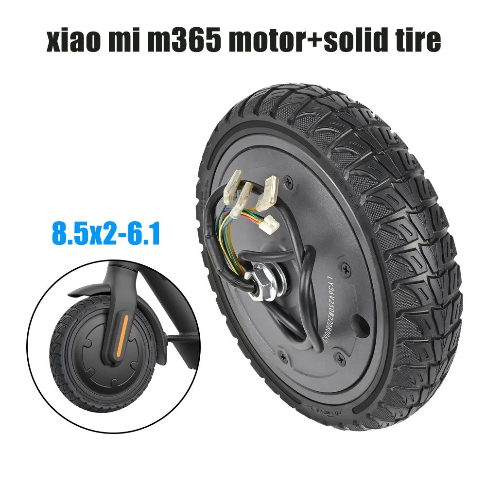 LYXM293-4 For Xiaomi Mi Electric Scooter 1S / M365 Pro / M365 250W Motor E-Scooter Rubber Wheel, 8.5x2-6.1inch - Black - 4