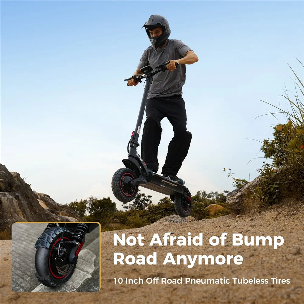 ISCOOTER iX7 Pro Dual Drive 1000W Off-Road 10 Inch Tire Electric Scooter with 48V 17.5Ah Battery, Support APP - Region A - 4