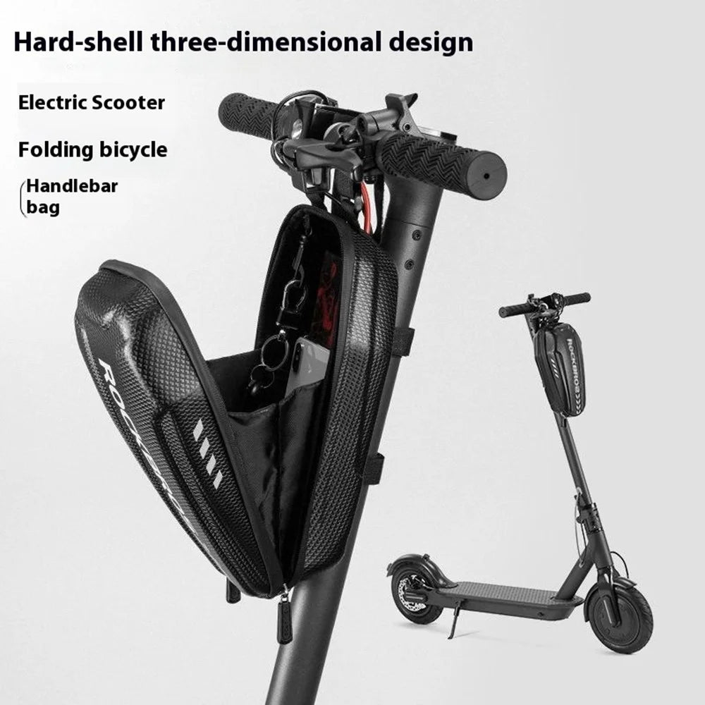 ROCKBROS Electric Scooter Folding Bike 2L Handlebar Bag Hard Shell EVA Waterproof Storage Bag - 2