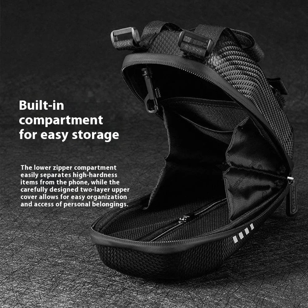 ROCKBROS Electric Scooter Folding Bike 2L Handlebar Bag Hard Shell EVA Waterproof Storage Bag - 4