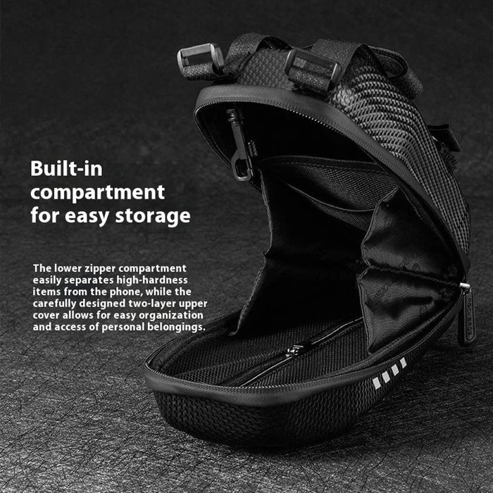 ROCKBROS Electric Scooter Folding Bike 2L Handlebar Bag Hard Shell EVA Waterproof Storage Bag - 4