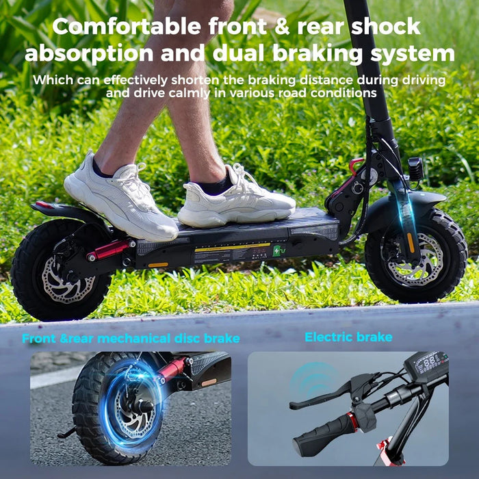 ISCOOTER iX3 48V 10Ah Electric Scooter 10 Inch Off-Road Scooter with APP (EU Plug) - Area A - 6