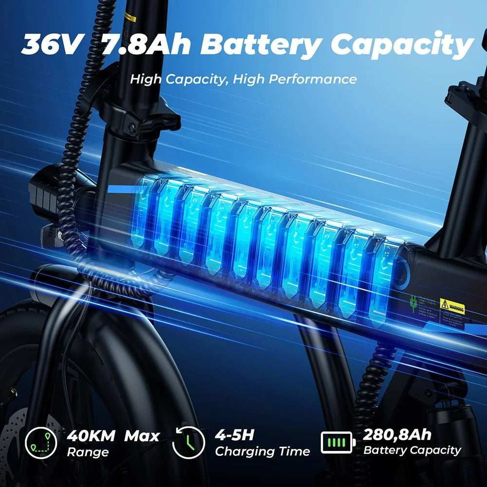ISCOOTER EB01 500W Motor Electric Scooter with Smart LCD Display and 36V 7.8Ah Battery 25km / h Max Speed - Black - 3
