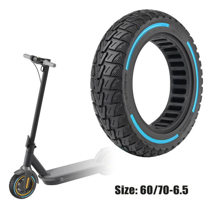 10x2.5 Inch Honeycomb Tire for Ninebot Max G30 Electric Scooter Shock Absorbing Off-Road Solid Tire - Red - 3