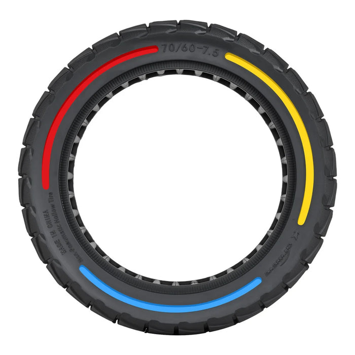 For Segway eKickScooter ZT3 Pro Electric Scooter 70 / 60-7.5 Shock Absorption Rubber Off-Road Tyre Honeycomb Solid Tire - Tri-Color - 2