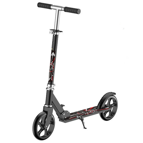 888888 Aluminum Alloy Commuting Foldable Scooter (200 Thickened Version) - Black - 1