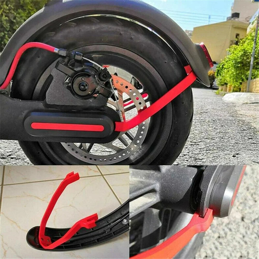 Rear Fender Bracket Kit for Xiaomi M365 Electric Scooter Replacement Accessory Foot Pad Gasket + Mudguard Gasket - Red - 5