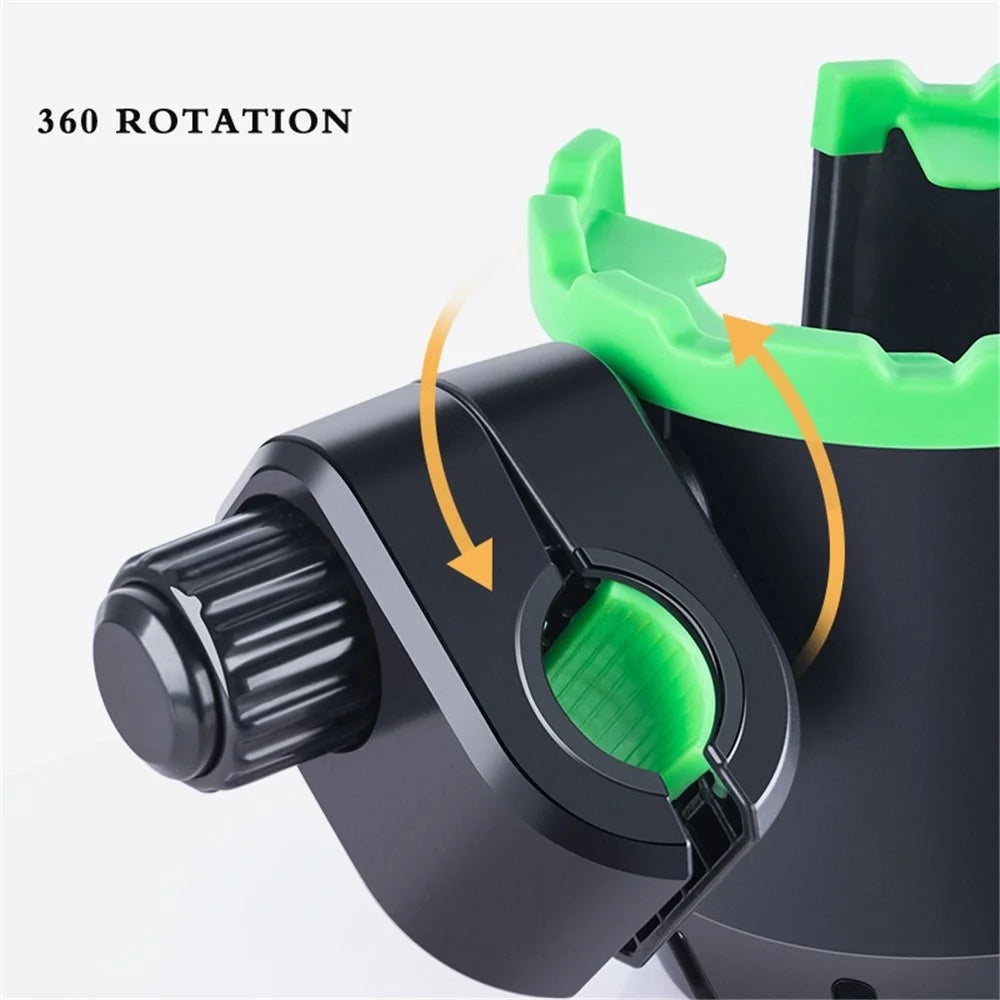 2-in-1 Bottle Cup Holder Cell Phone Holder Organizer Cycling Accessories for Bike Handlebar - Orange - 4