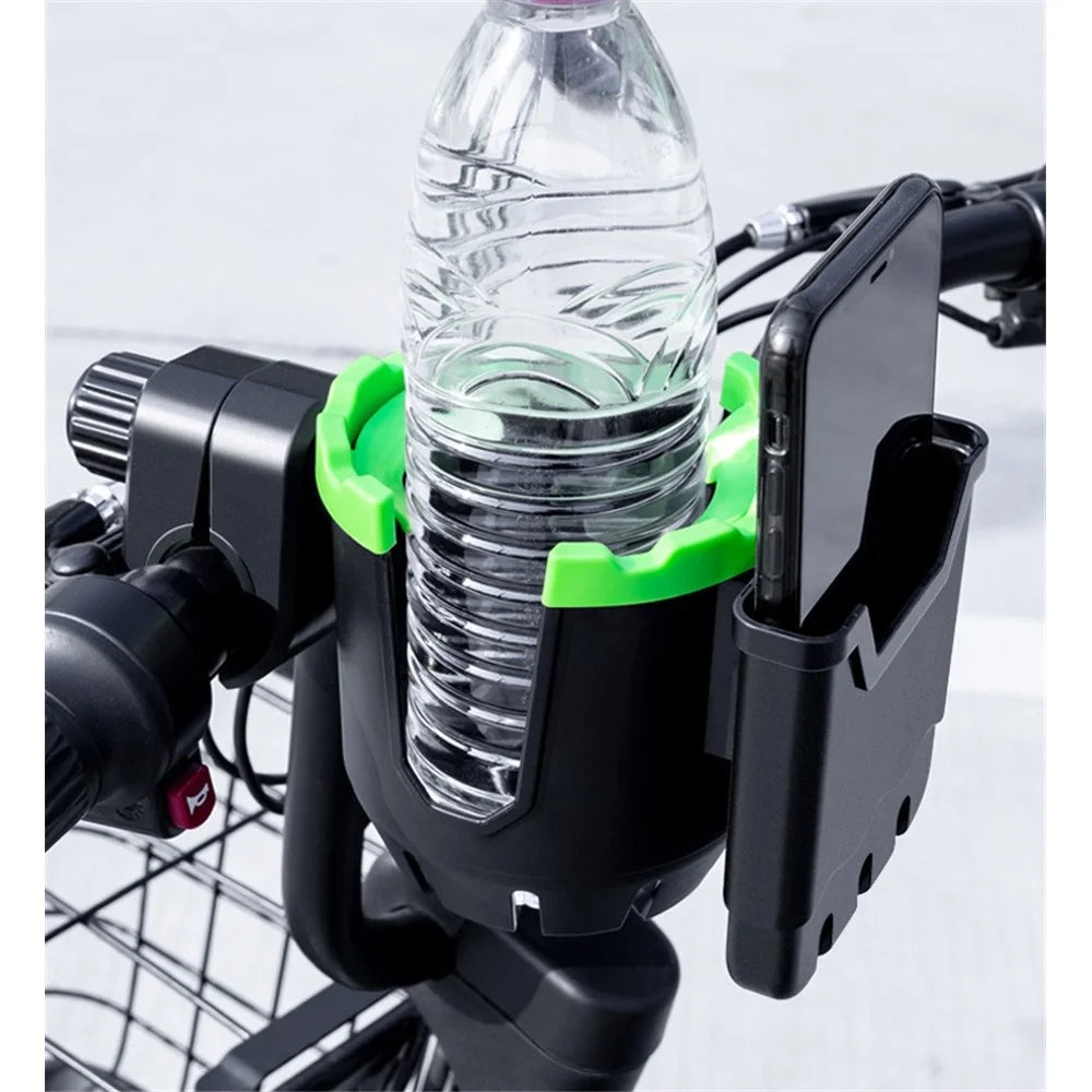2-in-1 Bottle Cup Holder Cell Phone Holder Organizer Cycling Accessories for Bike Handlebar - Orange - 6
